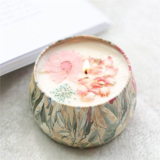 Soloria - Nến thơm cốc hoa hồng khô thiên nhiên - Hình ảnh 3