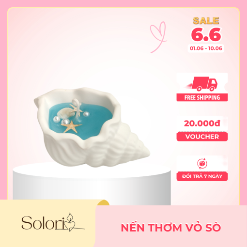 Nến Thơm Soloria Vỏ Sò Nến Ốc Sò Đại Dương