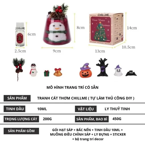 Soloria cát nến thơm quà tặng giáng sinh 450g - Hình ảnh 4