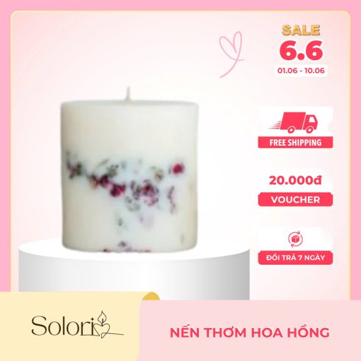 Nến thơm hoa hồng